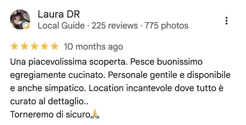 Recensione di un cliente di Sicilia Bedda 2